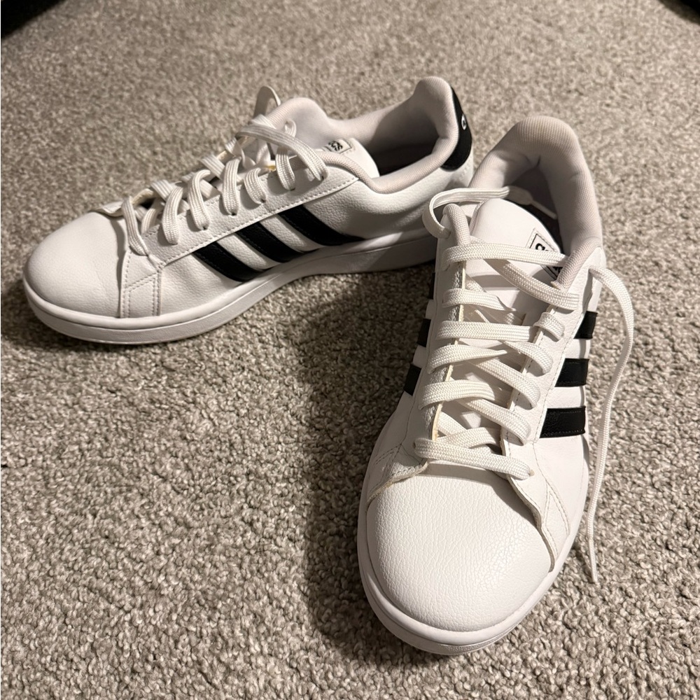 Adidas Cloudfoam White and Black Shoes